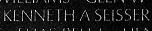 Lance Corporal Kenneth Anthony Seisser's name on The Wall.
